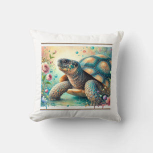 Cantors giant softshell turtle 060824AREF136 - Wat Throw Pillow