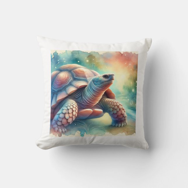 Cantors giant softshell turtle 250924AREF118 - Wat Throw Pillow (Front)