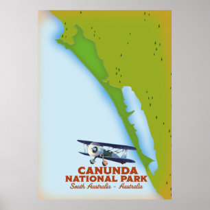 Canunda national park South australia map Poster