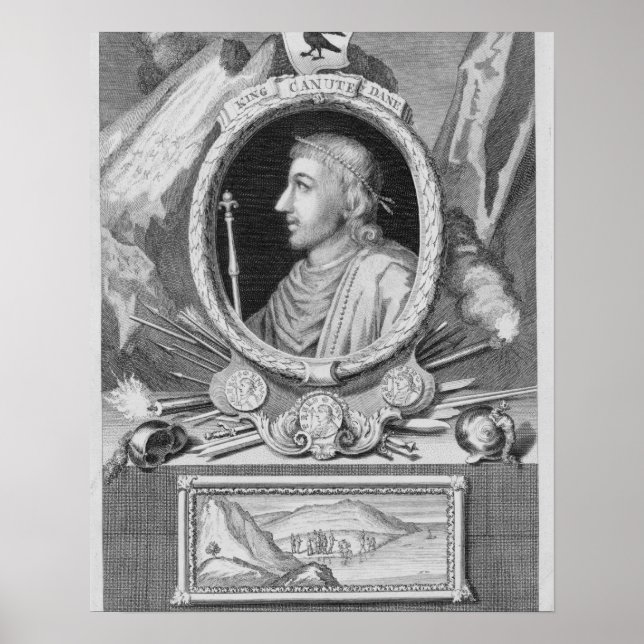 Canute the Great (d.1035) King of England, Denmark Poster (Front)