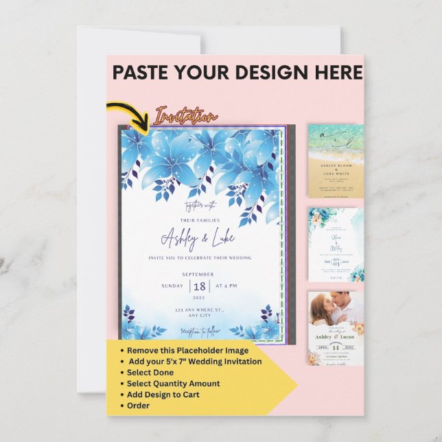 Canva Wedding Invitation & Save the Dates Template (Front)