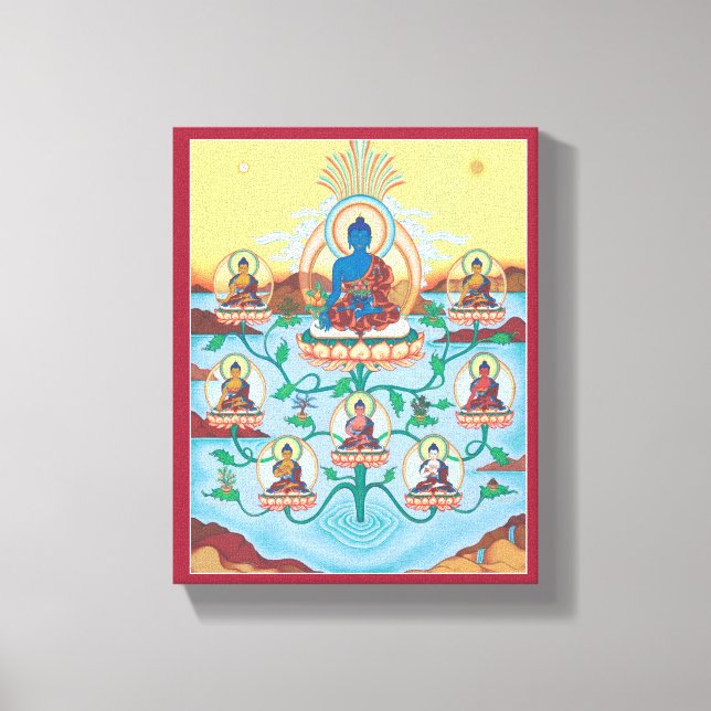 CANVAS - 8 Medicine Buddhas - Masters of Healing Print (Front)