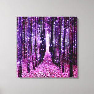 Canvas Art Magical Forest Purple Pink