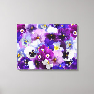 Canvas Art-Pansies Print