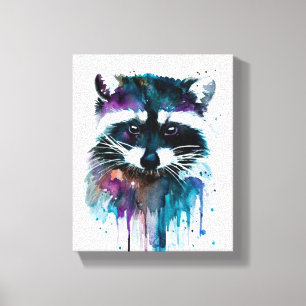 Canvas Art - Raccoon Watercolours