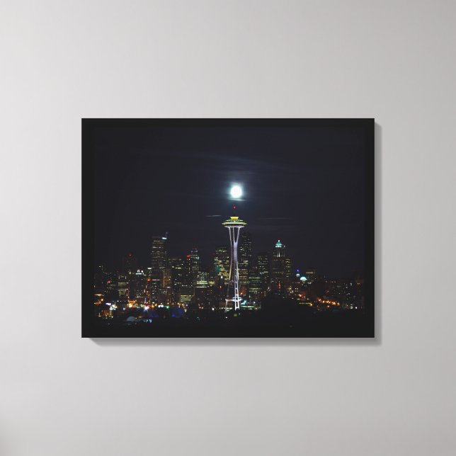 Canvas Art-Seattle Skyline Print (Front)