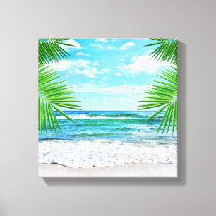 Canvas Art-Tropical Beach Print