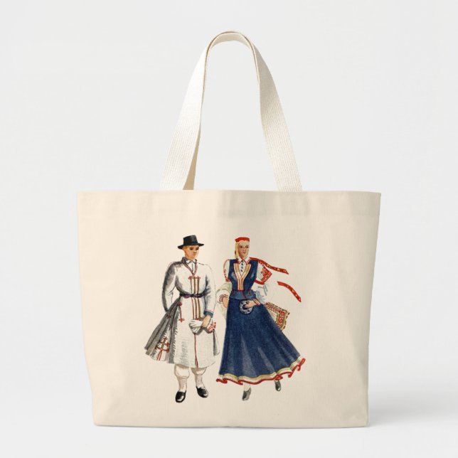 Canvas bag with tautu meita un dels (Front)