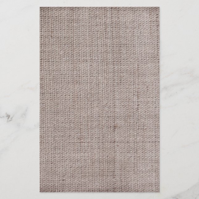 Canvas Burlap Vintage patterns Stationery (Front)