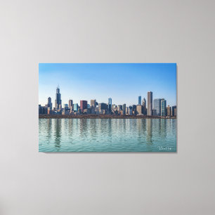 Canvas - Chicago Skyline Lake Michigan Illinois Print
