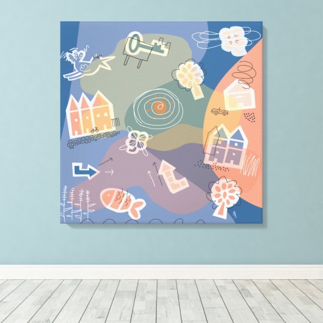 canvas city blue print (Insitu(Wood Floor))