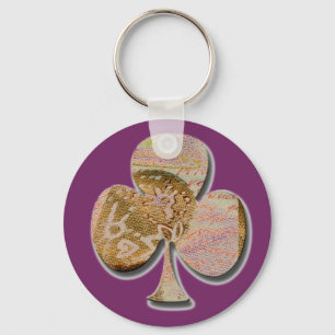 Canvas clover keychain