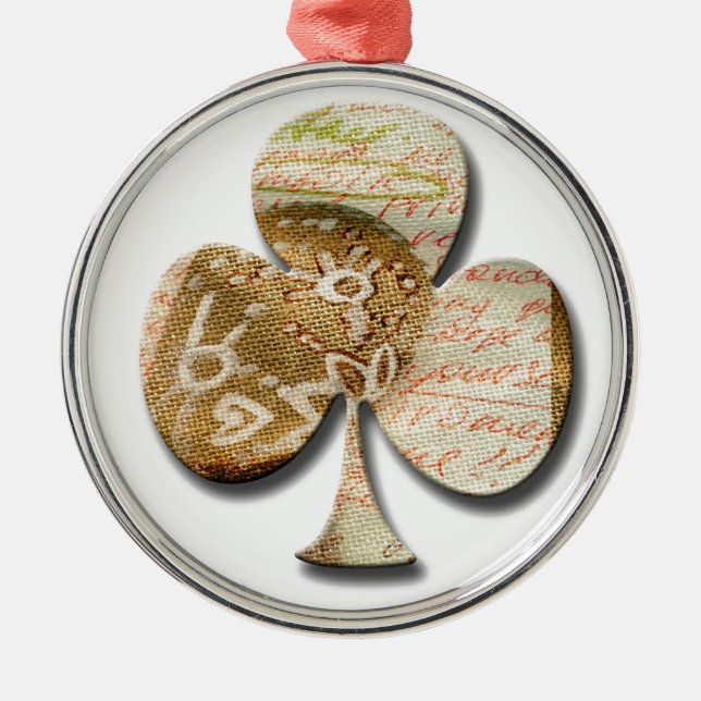 Canvas clover metal ornament (Front)