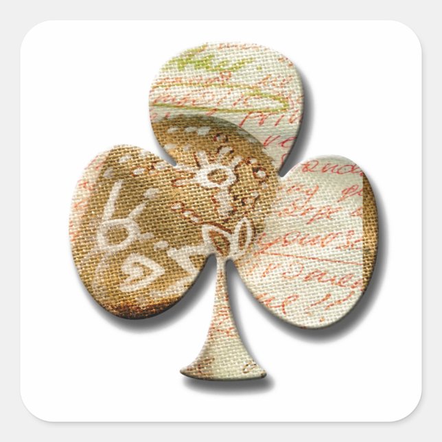 Canvas clover square sticker (Front)