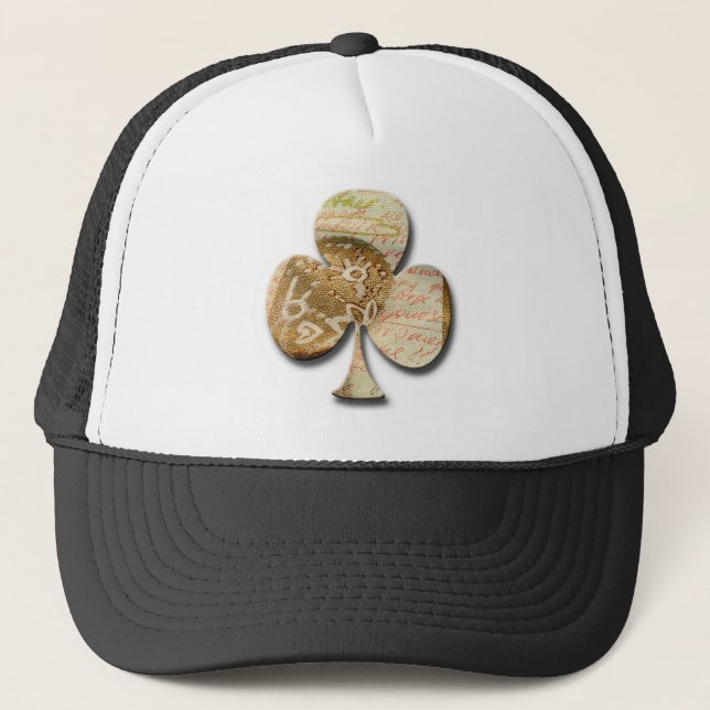 Canvas clover trucker hat (Front)