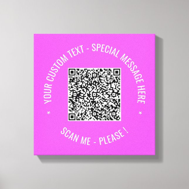 Canvas de code QR Impression Info analyse et texte (Recto)
