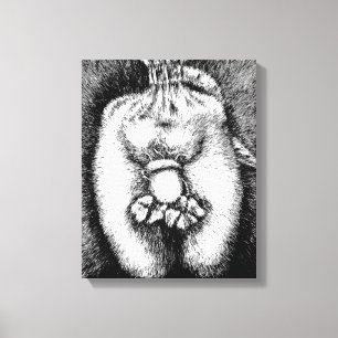 Canvas Drawing Art Acorn Lucky Clover Body Bag Print