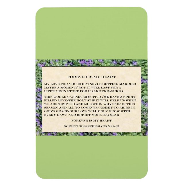 canvas "Forever is my heart" Magnet (Vertical)