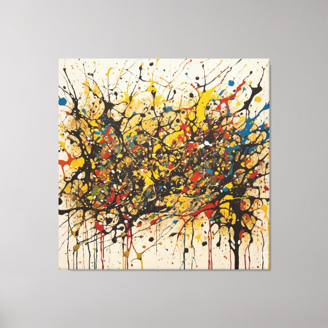 Canvas Fury of the Waters: Pollock in RS Print (Front)