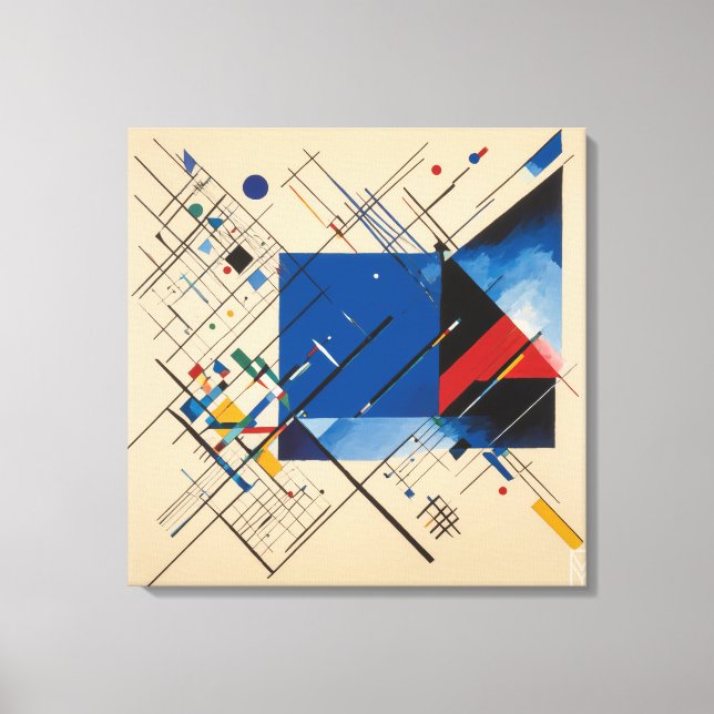 Canvas Global Error in Blue: Kandinsky (Front)