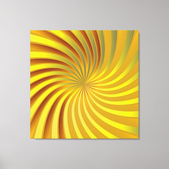 Canvas gold spiral vortex print (Front)