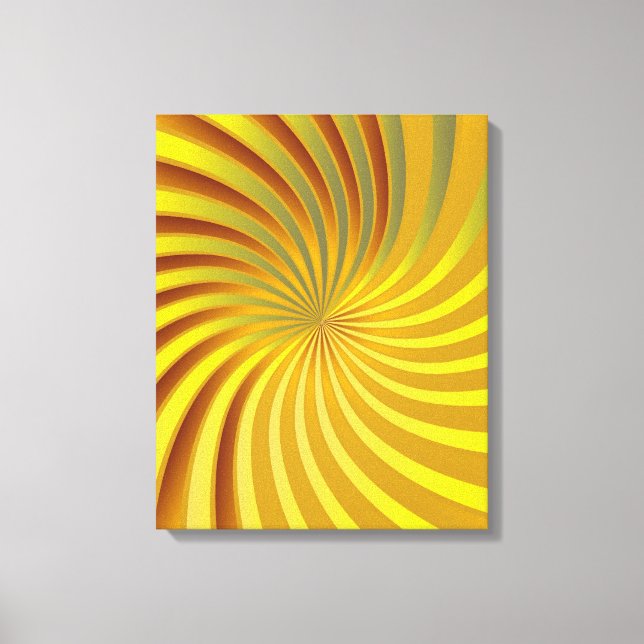 Canvas gold spiral vortex print (Front)