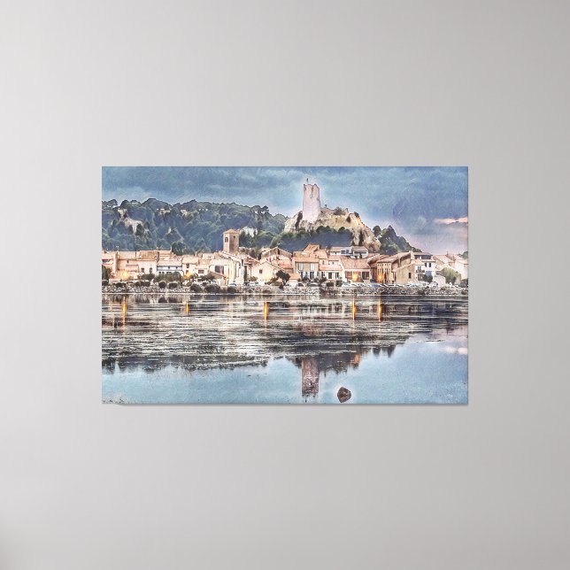 canvas gruissan village print (Front)