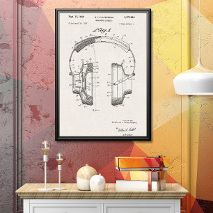 Canvas   Headphones Patent Poster