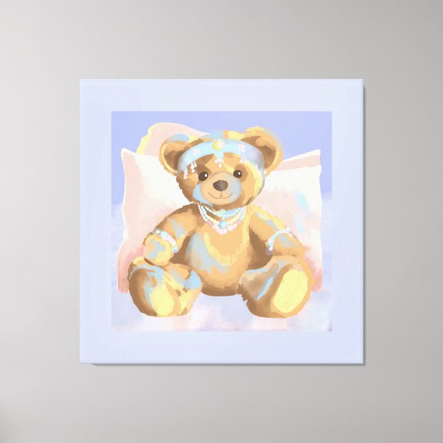 Canvas Jewellery Bear Print (Front)