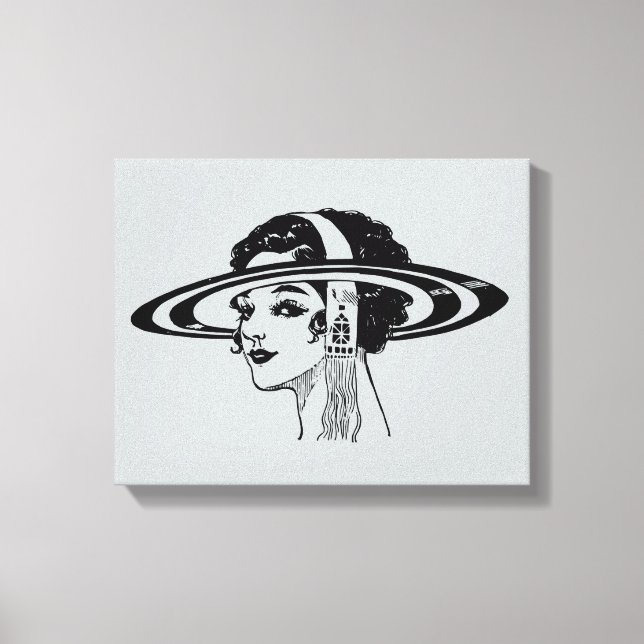 Canvas (Lady with Vintage Hat)) (Front)
