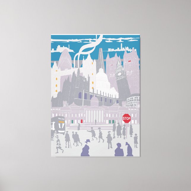 Canvas London City Skyline Artwork Print (Front)