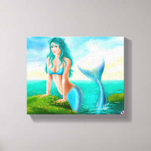 Canvas " Mermaid in sea"