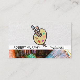 Canvas Paint Brushes Business Card