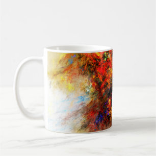 Canvas paint stroke fractal math coffee mug