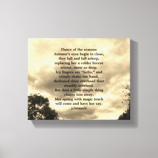 CANVAS POEM DANCE OF THE SEASONS DESIGN PRINT (Front)