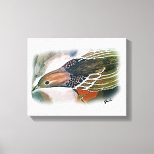Canvas Print 14x11 BIRD Original Artwork by Honey