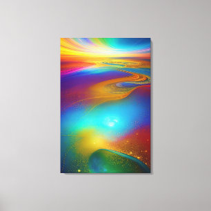 Canvas Print Abstract Wall Art Jewel Rainbow Colou