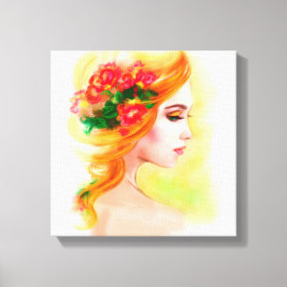 Canvas print beautiful Woman portrait