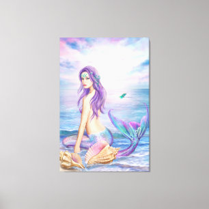 Canvas Print blue Mermaid