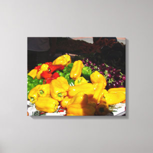Canvas Print - Bright coloured peppers