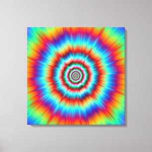 Canvas Print Explosion in Blue and Orange