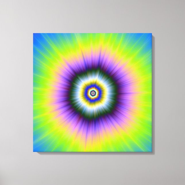 Canvas Print  Explosion in Yellow and Violet (Front)