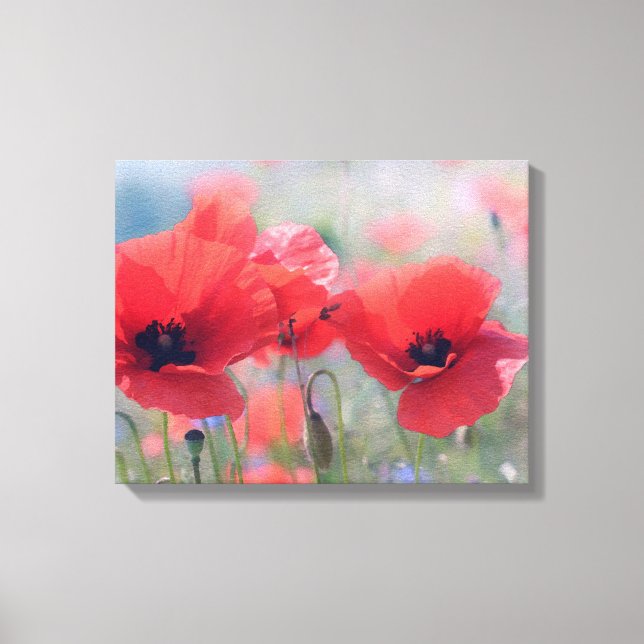 Canvas Print - Field of Red Poppies (Front)