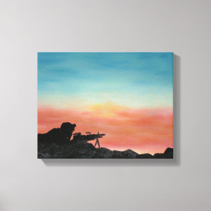Canvas Print, military "Freedom Endures" Painting Print
