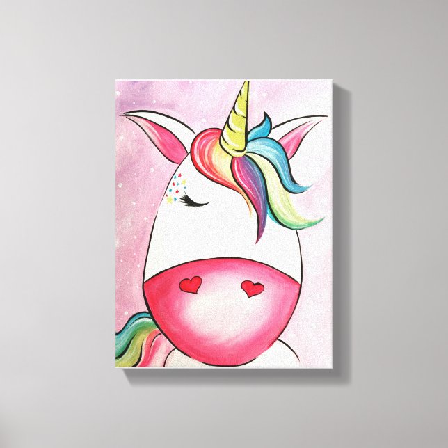 Canvas Print - Multi Coloured Unicorn (Front)