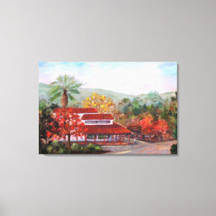 Canvas print of Roberts' Market in Woodside painti