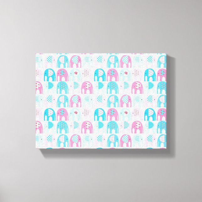 Canvas Print - Pink Elephants (Front)