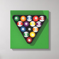 Canvas Print: Racked Pool Balls / Billiards
