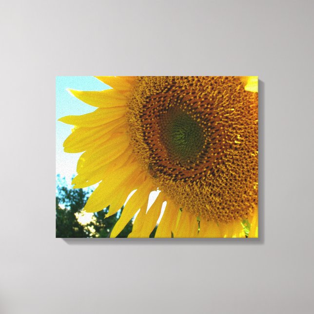 Canvas print - Sunflower and bee (Front)