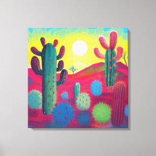 Canvas Print, sunrise on Cactus Plateau Print